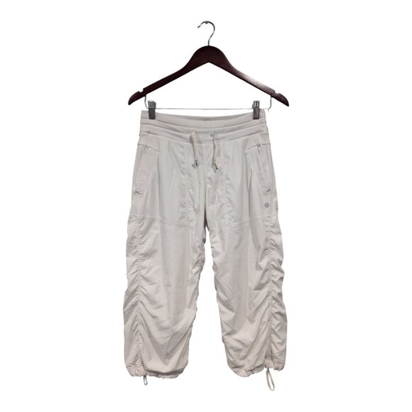 LULULEMON Women's Studio Crop Lined White 19" Inseam Pants Size 4 Athletic - Picture 1 of 16